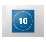 Panneau porte - NUMERO 10 - relief et braille