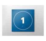 Panneau porte - NUMERO 1 - relief et braille