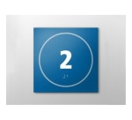 Panneau porte - NUMERO 2 - relief et braille