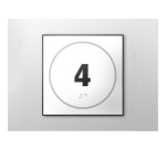 Panneau porte - NUMERO 4 - relief et braille