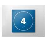 Panneau porte - NUMERO 4 - relief et braille