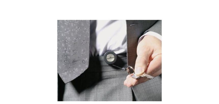 Enrouleurs porte-badges Design avec anneau métallique - par 10