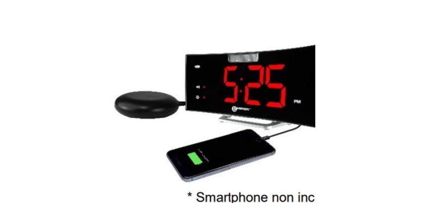 Réveil vibreur et amplificateur de sonnerie - port USB