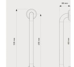 Barre d'appui droite acier inoxydable