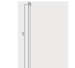 Barre de douche en L - acier inoxydable - 450x1200 mm