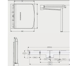 Siège de douche relevable Adaggio blanc