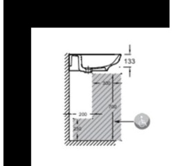 Vasque lavabo PMR