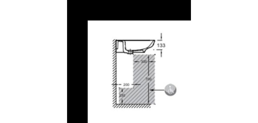 Vasque lavabo PMR