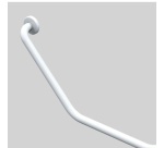 Barre d'appui coudée 135° Docca - 3 points - alu blanc (copie)