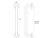 Poignée de tirage porte PMR 15cm inox