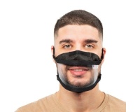Masque inclusif fenêtre bord à bord réglable - Noir