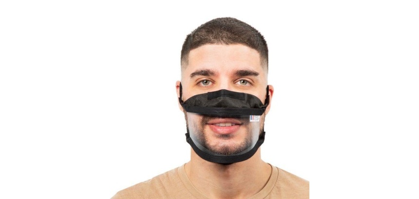 Masque inclusif fenêtre bord à bord réglable - Noir