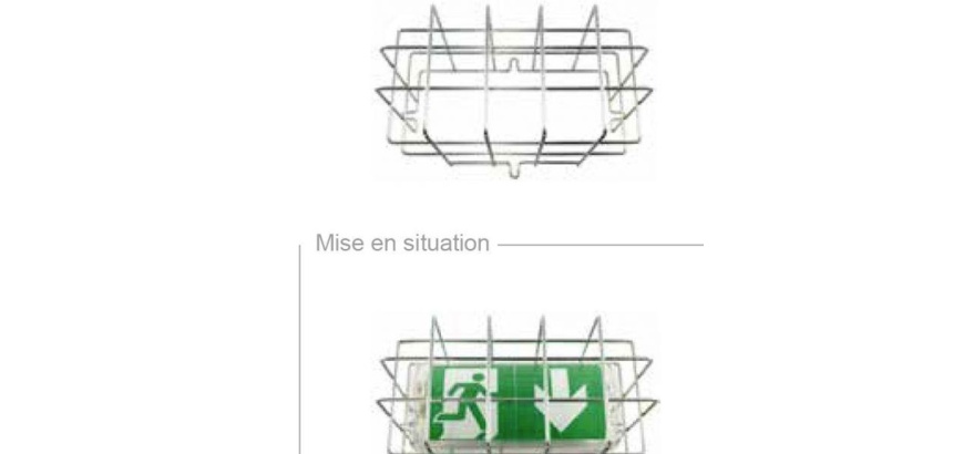 Grille de protection pour bloc autonome évacuation BAES