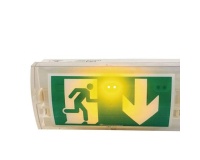 Etiquette de signalisation picto sortie de secours pour bloc autonome BAES