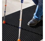 Tapis Caillebotis caoutchouc normes PMR 91x152 cm
