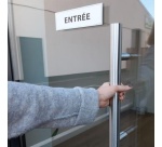Poignée de porte en inox bâton de maréchal - simple ou double  (Double)