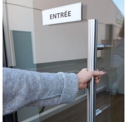 Poignée de porte en inox bâton de maréchal - simple ou double  (Double)