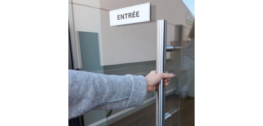 Poignée de porte en inox bâton de maréchal - simple ou double  (Double)