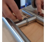 Poignée de porte en inox bâton de maréchal - simple ou double  (Double)