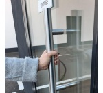 Poignée de porte en inox bâton de maréchal - simple ou double  (Double)