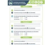 Poster "Mon établissement est Accessible" et "Mes prestations non-accessibles" - 2 A4 plastifié