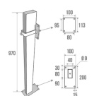 Poteau de Maintien pour Barre d'Appui Relevable