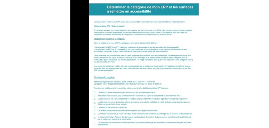 Registre public d'Accessibilité