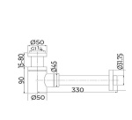 Siphon Design en laiton chromé (rond)