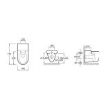 Cuvette suspendue longue
