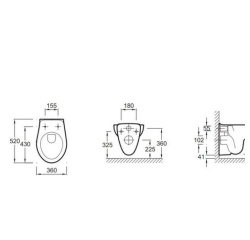 Cuvette suspendue basse consommation