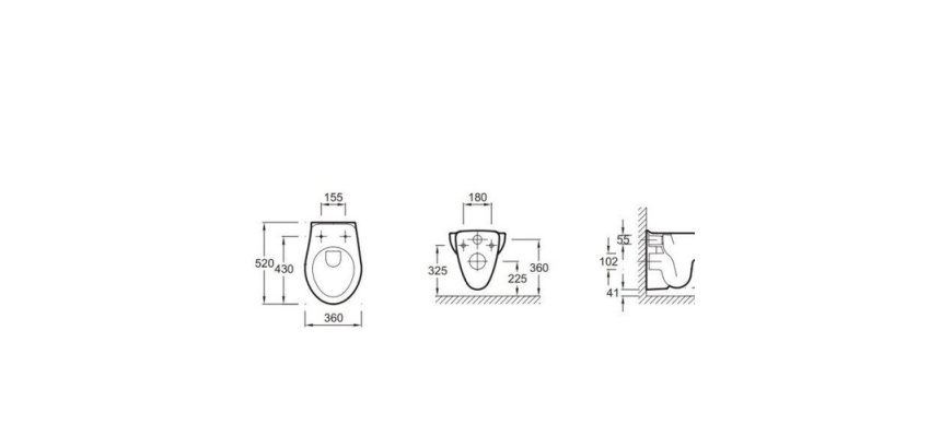 Cuvette suspendue basse consommation