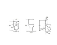 Pack WC surélevé PMR blanc Design