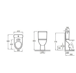 Pack WC surélevé PMR blanc Design