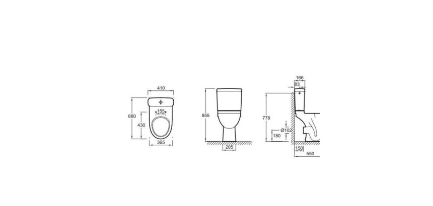 Pack WC surélevé PMR blanc Design