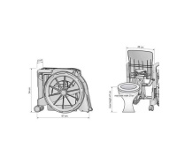 Fauteuil d'accès aux toilettes