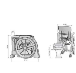 Fauteuil d'accès aux toilettes