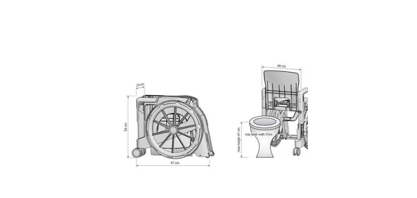 Fauteuil d'accès aux toilettes