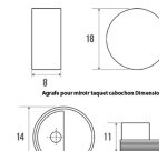 Miroir rond pour sanitaires