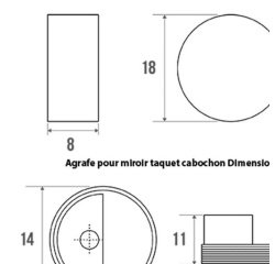 Miroir rond pour sanitaires