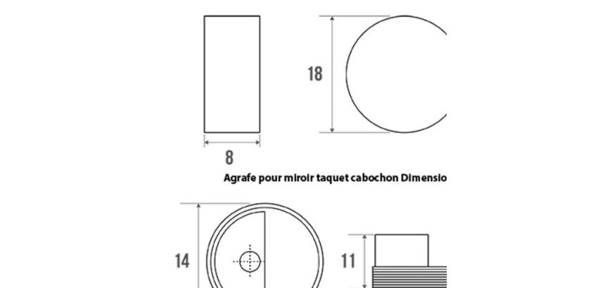 Miroir rond pour sanitaires
