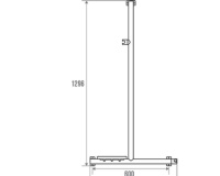 Barre douche en T ou L - design