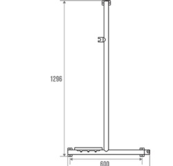 Barre douche en T ou L - design