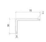Nez de marche antidérapant Polygrain XL 50 x 30 x 1900 mm