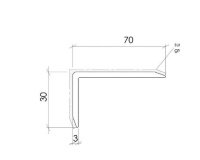 Nez de marche antidérapant Polygrain XL 50 x 30 x 1900 mm
