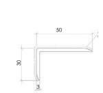 Nez de marche antidérapant Polygrain XL 50 x 30 x 1900 mm