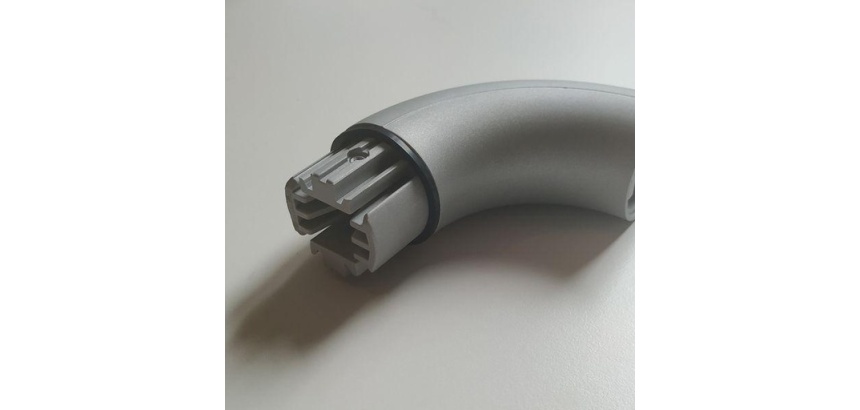 Angle interne-externe 90° pour main courante intérieure MALI en aluminium anodisé