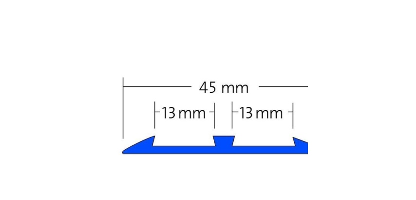 Profil plat DOUBLE INSERT - 45 mm