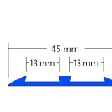 Profil plat DOUBLE INSERT - 45 mm  (300 cm)