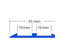 Profil plat DOUBLE INSERT - 45 mm