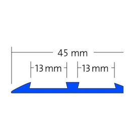 Profil plat DOUBLE INSERT - 45 mm